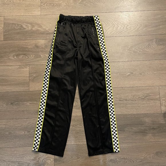LAZY OAF | Black Track Pant with Checkered Detail (XS) - Picture 3 of 9